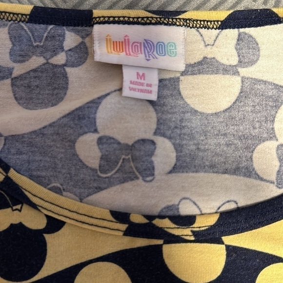 LulaRoe Disney Irma Minnie Mickey Mouse Black/Gold High Low Print Size M - Picture 2 of 2